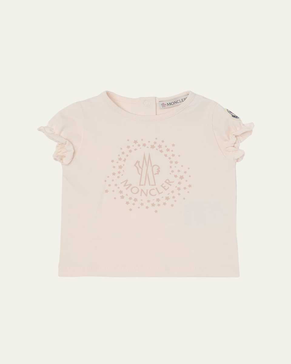 Girl's Starry Logo Short-Sleeve Graphic T-Shirt, Size 1M-3